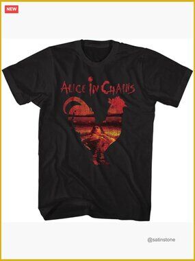 Alice in Chains Graphic T-Shirt, 100% Cotton, Regular Fit, Short Sleeve